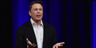 Billionaire entrepreneur and founder of SpaceX Elon Musk speaks at the 68th International Astronauti...