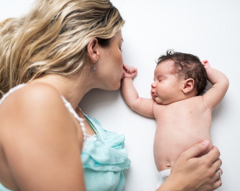 Share the news of your baby's birth with a photo of you and your baby as a Mother's Day baby announc...