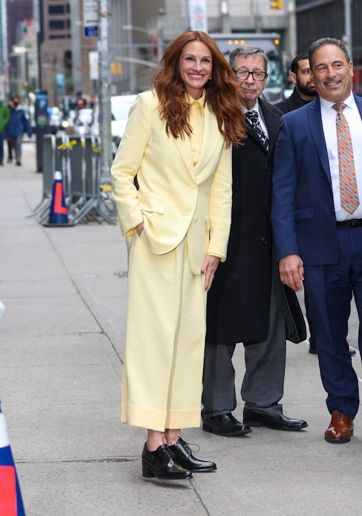 Julia Roberts is seen on April 18, 2022 in New York City