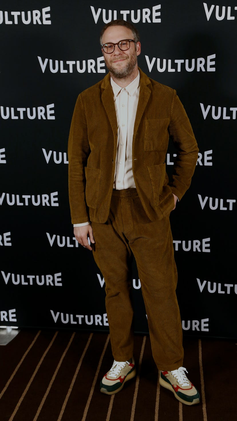 LOS ANGELES, CALIFORNIA - NOVEMBER 14: Seth Rogen attends Vulture Festival 2021 at The Hollywood Roo...