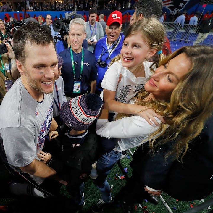 Tom Brady with his wife Giselle Bündchen and their children. Brady just opened up about how he feels...