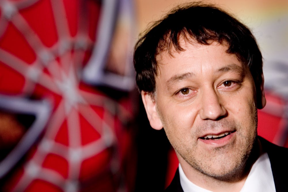 US director Sam Raimi attends the premiere of "Spider-Man 3" in Rome. (Photo by Alessandra Benedetti...