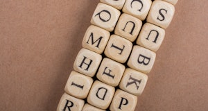 Letter cubes of Alphabet made of wood