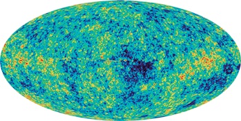 Full-Sky Map Of Cosmic Background Radiation, A Full-Sky Map Produced By The Wilkinson Microwave Anis...