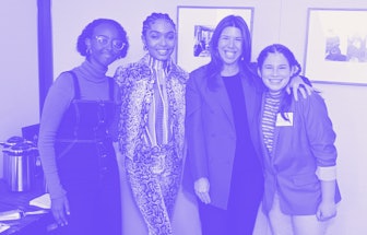 Haven Coleman with Isra Hirsi, Yara Shahidi, and Stellene Volandes at the 2019 Town & Country Philan...