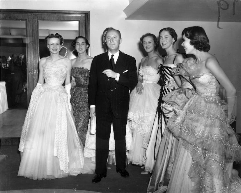 25th April 1950:  Fashion couturier Christian Dior (1905 - 1957), designer of the 'New Look' and the...