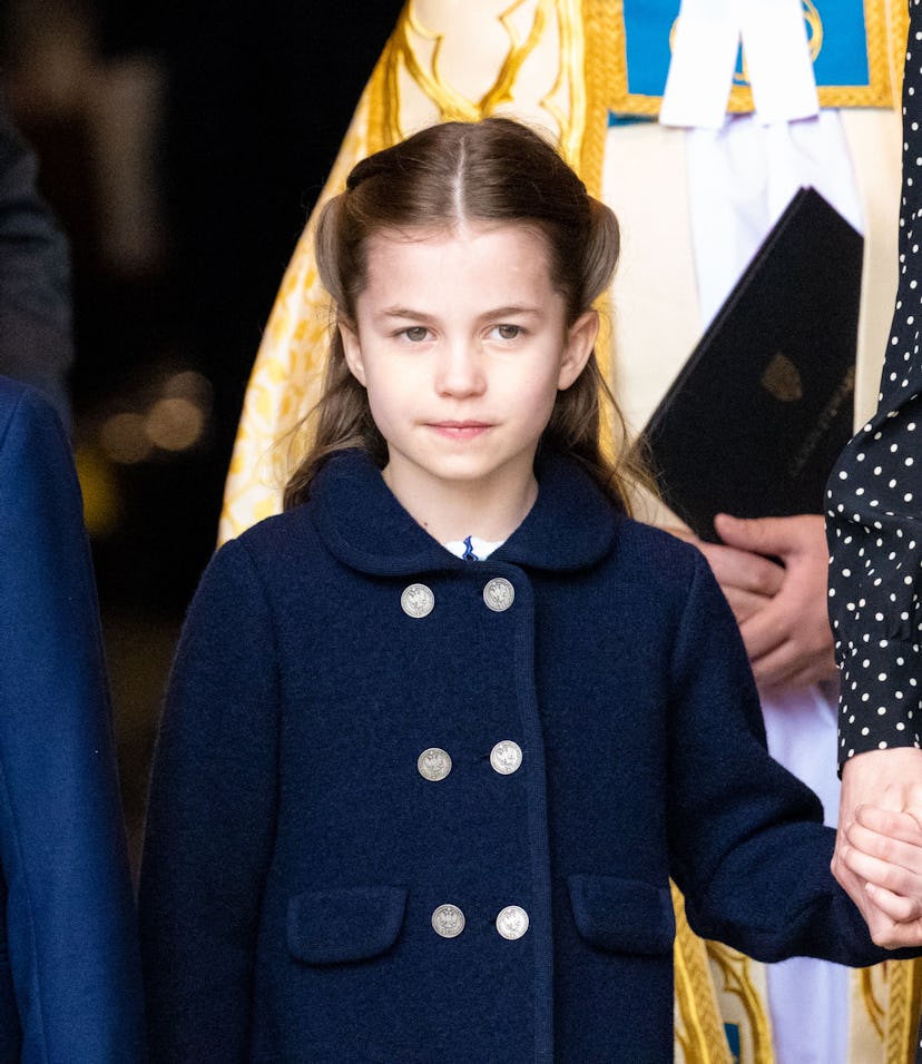 LONDON, ENGLAND - MARCH 29: Princess Charlotte of Cambridge at the memorial service for the Duke Of ...