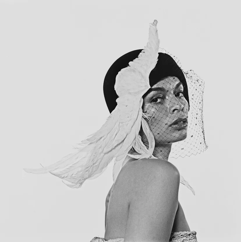 Nicaraguan actress Bianca Jagger, the wife of singer Mick Jagger of the Rolling Stones, wearing a ha...