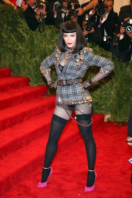 Singer Madonna arrives at the Costume Institute Gala for the "Punk: Chaos to Couture" exhibition at ...