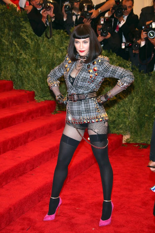 Singer Madonna arrives at the Costume Institute Gala for the "Punk: Chaos to Couture" exhibition at ...