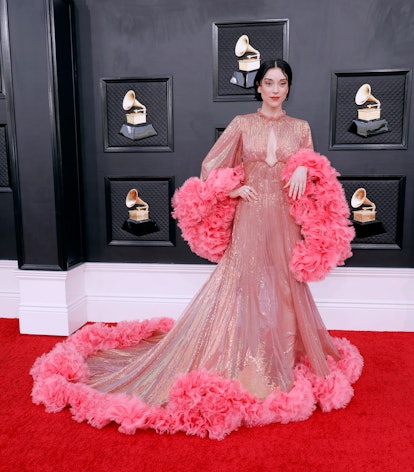 LAS VEGAS, NEVADA - APRIL 03: St. Vincent attends the 64th Annual GRAMMY Awards at MGM Grand Garden ...
