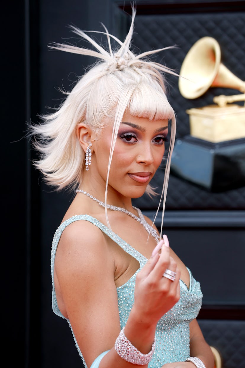 LAS VEGAS, NEVADA - APRIL 03: Doja Cat attends the 64th Annual GRAMMY Awards at MGM Grand Garden Are...