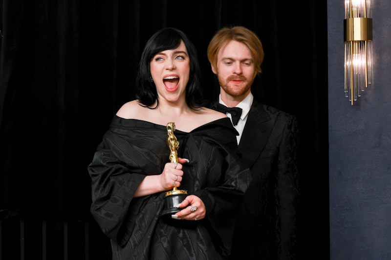 Grammy winners Billie Eilish and FINNEAS at the 94th Academy Awards in March 2022. 