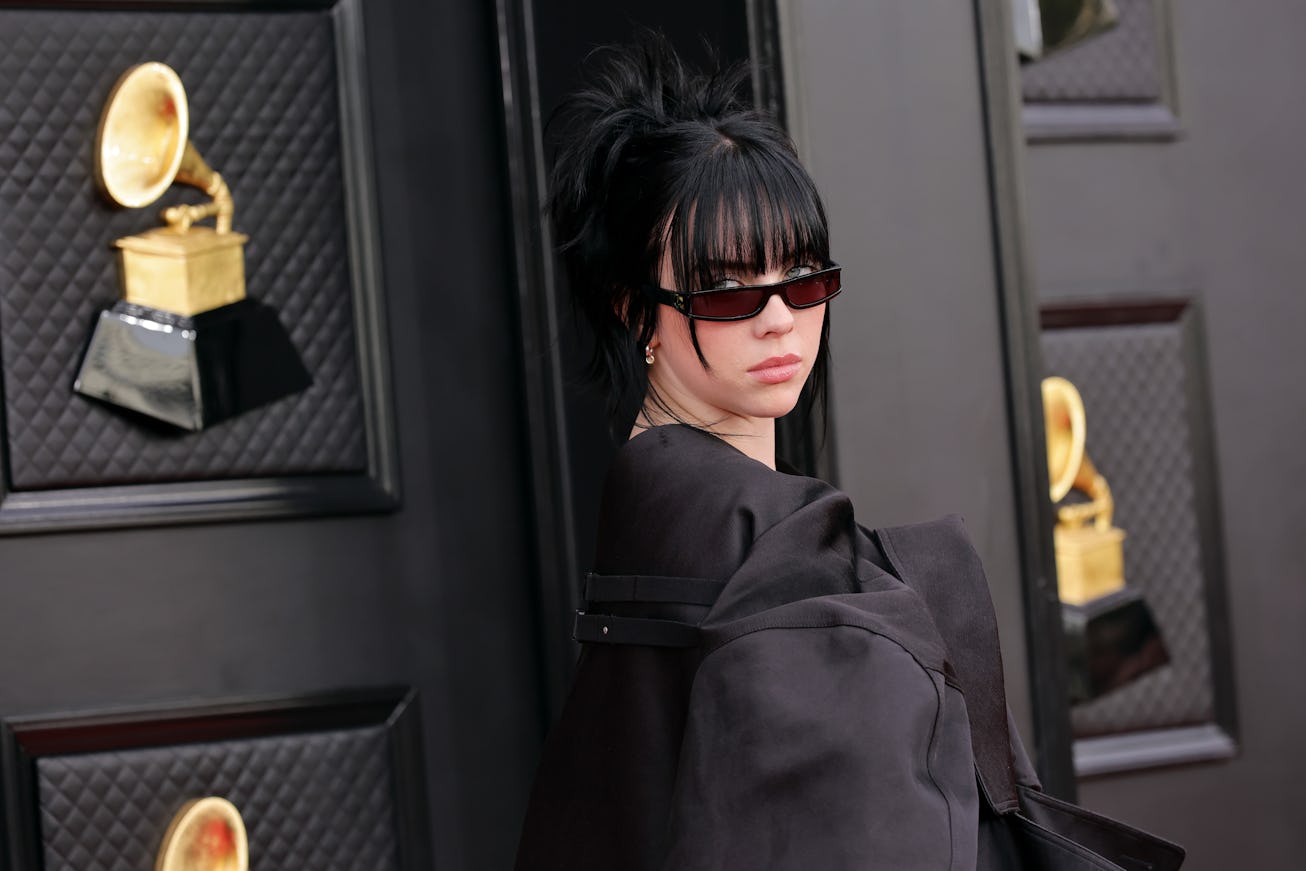 LAS VEGAS, NEVADA - APRIL 03: Billie Eilish attends the 64th Annual GRAMMY Awards at MGM Grand Garde...