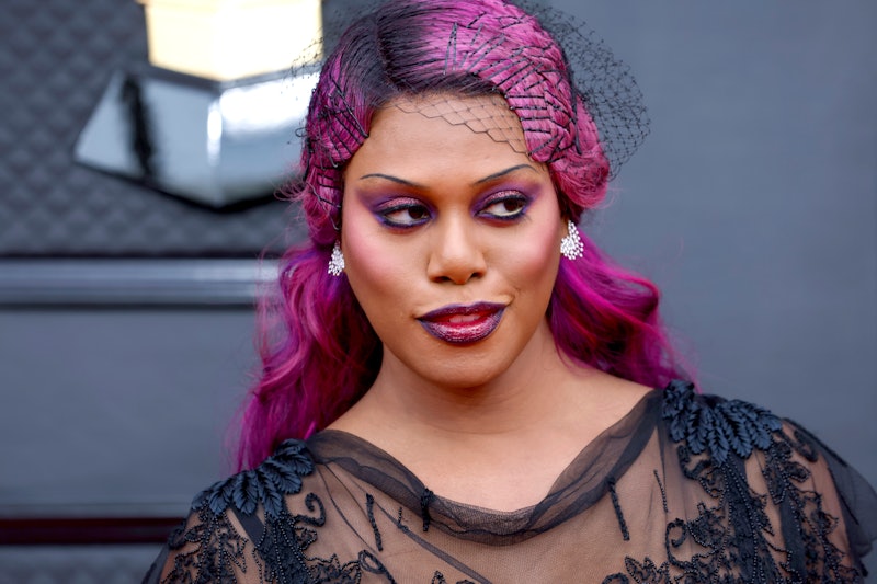 Laverne Cox's Grammys 2022 beauty look was all about her '90s-era thin eyebrows.