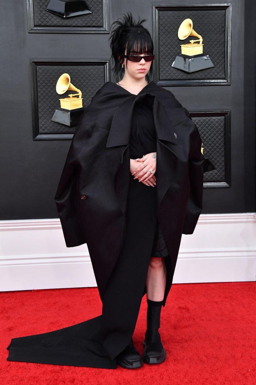 US singer/songwriter Billie Eilish arrives for the 64th Annual Grammy Awards at the MGM Grand Garden...