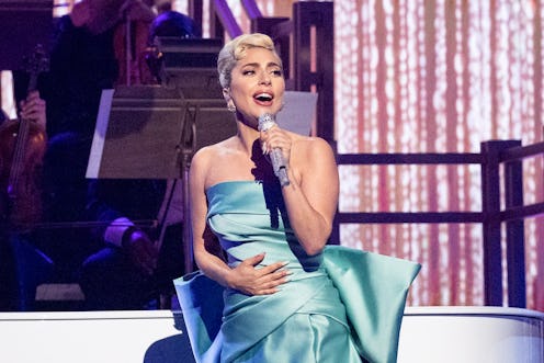 LAS VEGAS, NEVADA - APRIL 03: Lady Gaga performs onstage during the 64th annual GRAMMY awards on Apr...