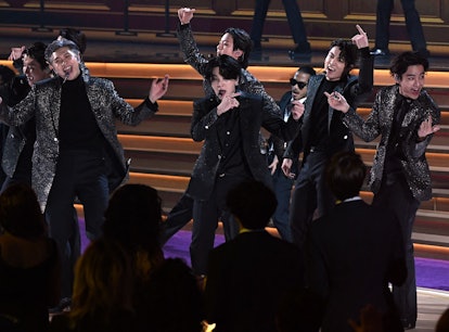 BTS performs onstage during the 64th Annual Grammy Awards 