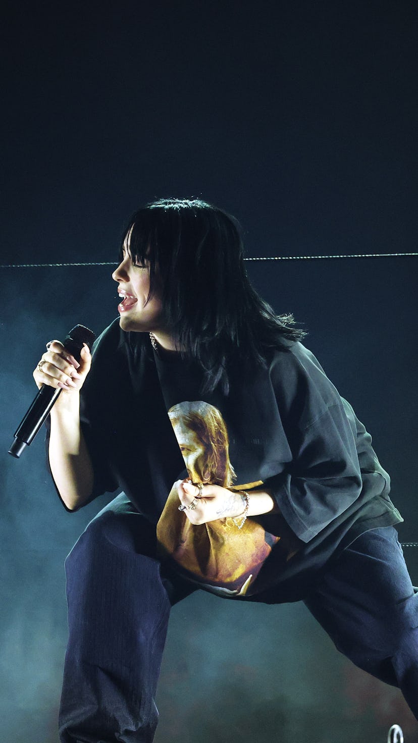 Billie Eilish performs onstage during the 64th Annual GRAMMY Awards