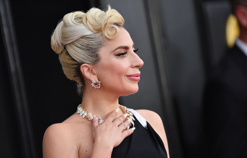 Lady Gaga arrives for the 64th Annual Grammy Awards 