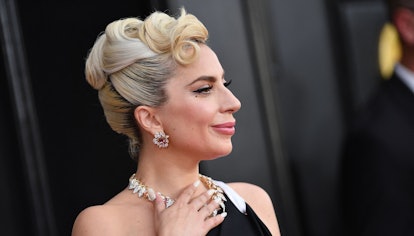 Lady Gaga arrives for the 64th Annual Grammy Awards 