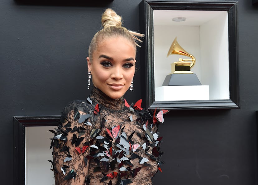 LAS VEGAS, NEVADA - APRIL 03: Jasmine Sanders attends the 64th Annual GRAMMY Awards at MGM Grand Gar...