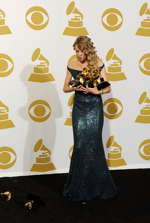 Taylor Swift accidentally broke an award at the 2010 Grammys.