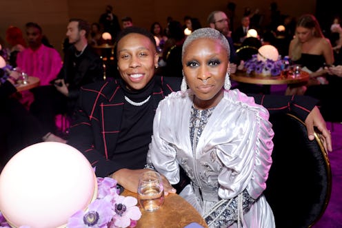 LAS VEGAS, NEVADA - APRIL 03: (L-R) Lena Waithe and Cynthia Erivo attend the 64th Annual GRAMMY Awar...