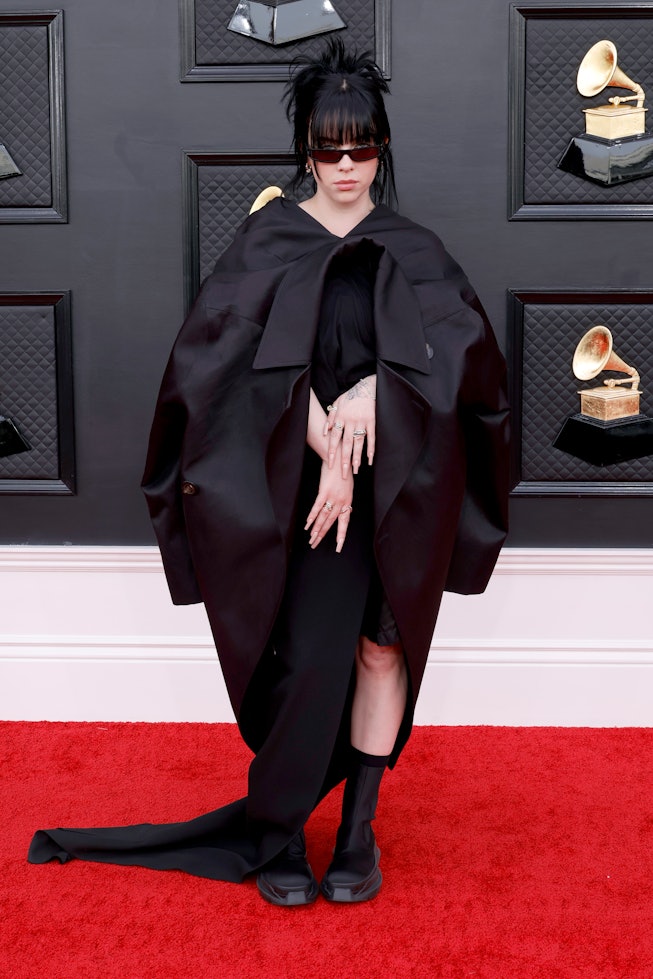 LAS VEGAS, NEVADA - APRIL 03: Billie Eilish attends the 64th Annual GRAMMY Awards at MGM Grand Garde...