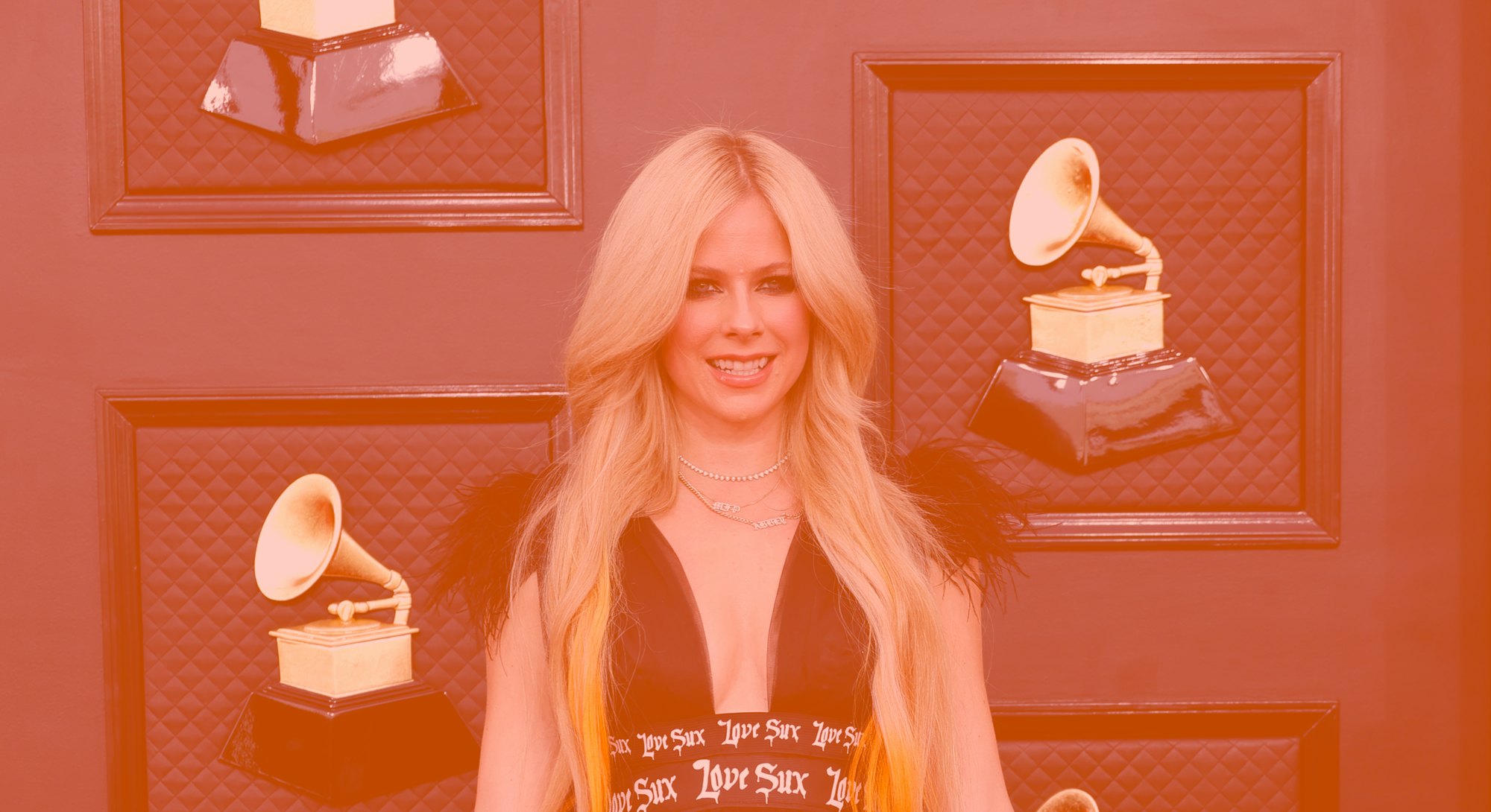LAS VEGAS, NEVADA - APRIL 03: Avril Lavigne attends the 64th Annual GRAMMY Awards at MGM Grand Garde...