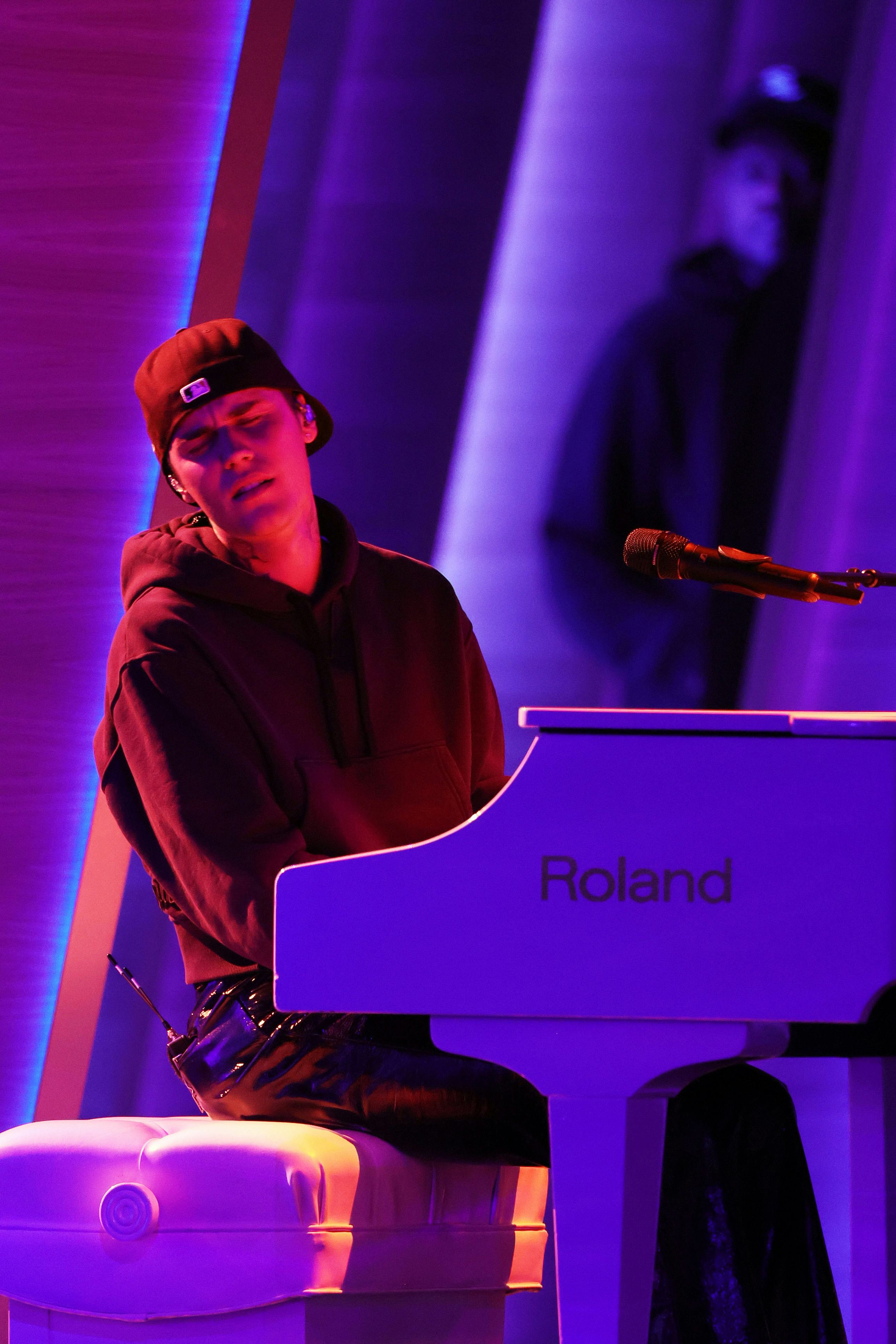 Justin Bieber's Grammys 2022 performance of "Peaches" was bleeped.