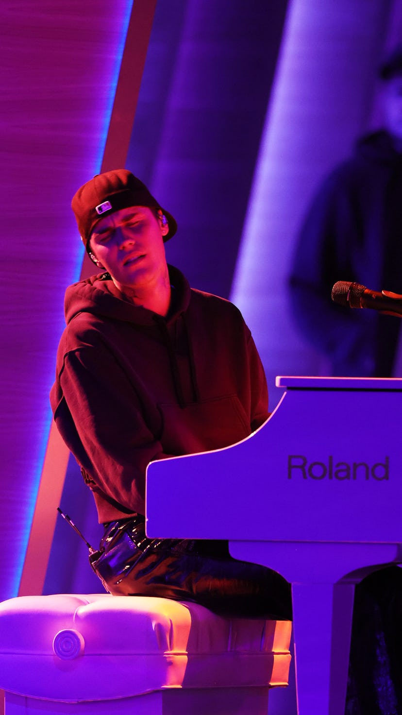 Justin Bieber's Grammys 2022 performance of "Peaches" was bleeped.