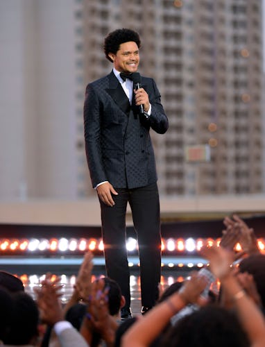 LAS VEGAS, NEVADA: In this image released on April 3, 2022, host Trevor Noah speaks onstage at the 6...