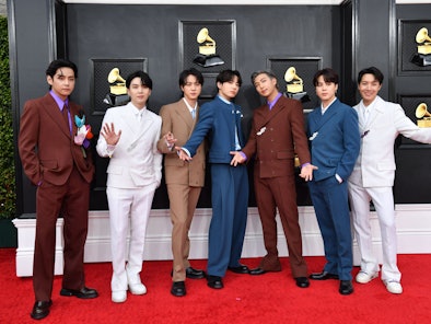 BTS at the Grammys red carpet