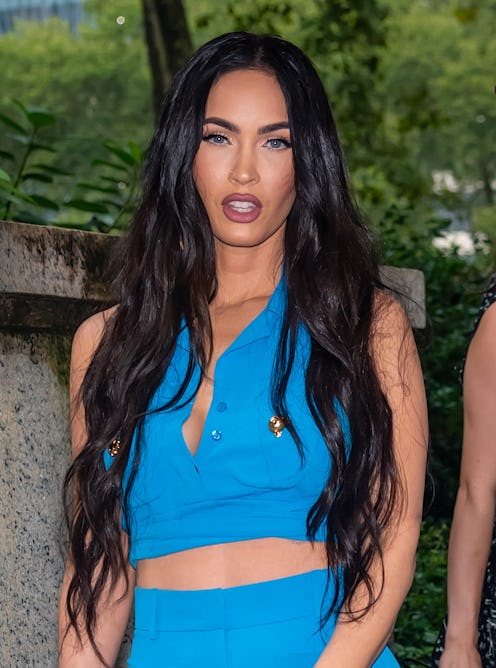 NEW YORK, NEW YORK - SEPTEMBER 09: Actress Megan Fox is seen leaving the Moschino by Jeremy Scott S...