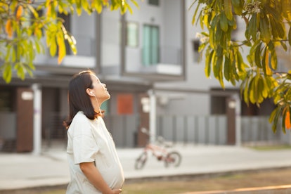 Curb walking can help jumpstart labor and gives you an opportunity to get out before baby is born.
