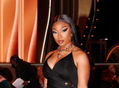 LAS VEGAS, NEVADA - APRIL 03: Megan Thee Stallion attends the 64th Annual GRAMMY Awards at MGM Grand...