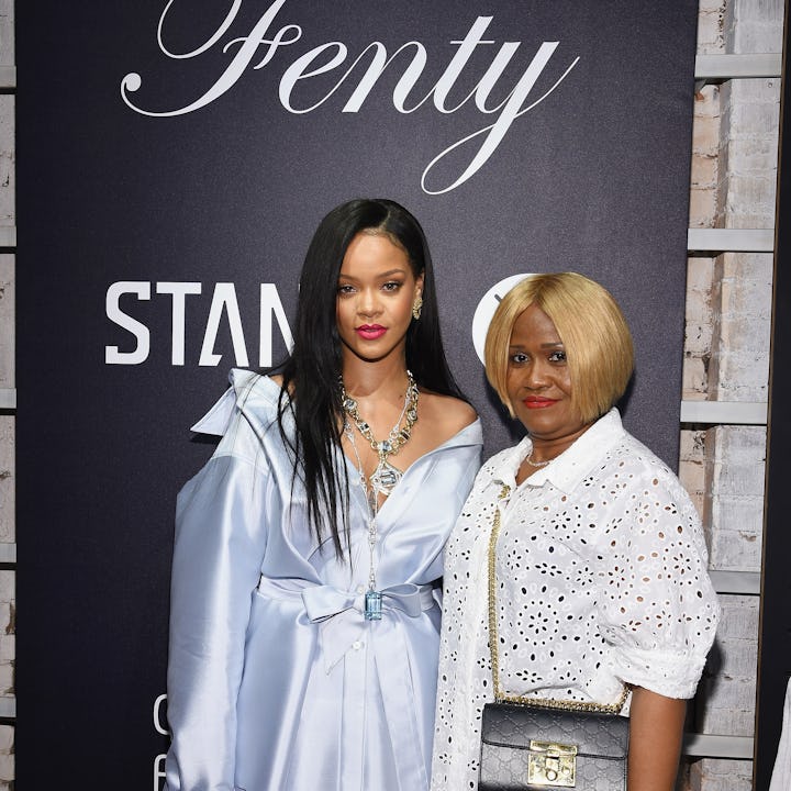 NEW YORK, NY - JUNE 06:  Rihanna makes an appearance with her mother Monica Braithwaite (R) at Stanc...