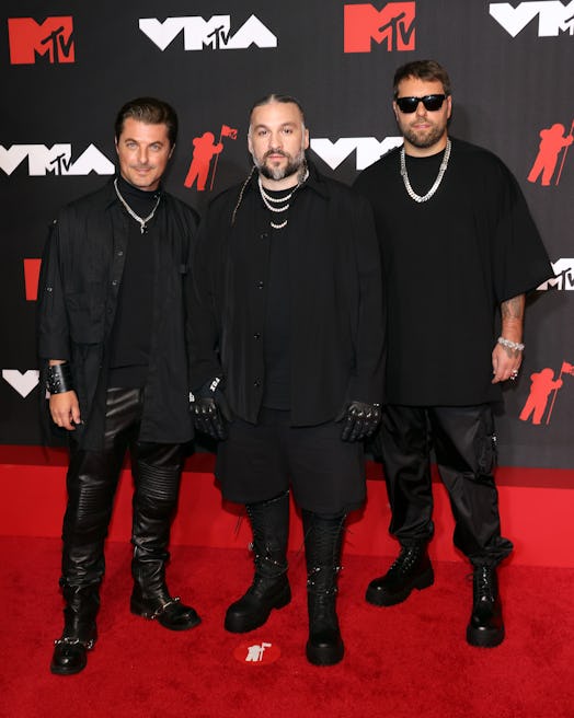 Swedish House Mafia attend the 2021 MTV VMAs.