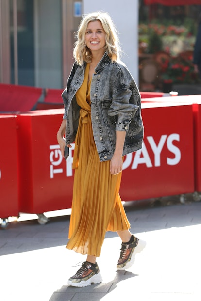 LONDON, ENGLAND - SEPTEMBER 23: Ashley Roberts leaves Heart Breakfast Radio studios on September 23...