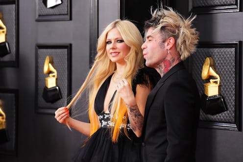 LAS VEGAS, NEVADA - APRIL 03: (L-R) Avril Lavigne and Mod Sun attend the 64th Annual GRAMMY Awards a...