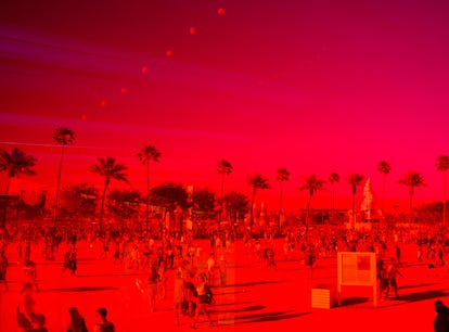 INDIO, CALIFORNIA - APRIL 21: Festival atmosphere at the 2019 Coachella Valley Music And Arts Festiv...