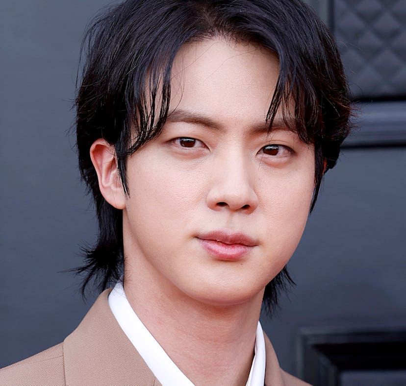 LAS VEGAS, NEVADA - APRIL 03: Jin of BTS attends the 64th Annual GRAMMY Awards at MGM Grand Garden A...