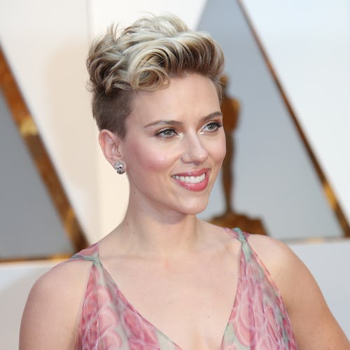 HOLLYWOOD, CA - FEBRUARY 26: Actress Scarlett Johansson arrives at the 89th Annual Academy Awards at...