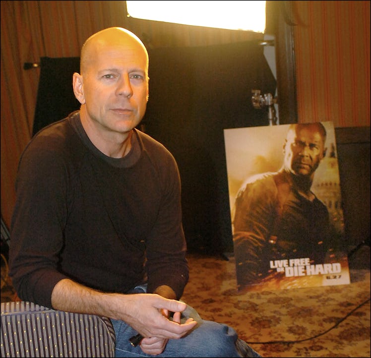 (060707  Boston, MA )  Actor Bruce Willis in town to promote his new movie Live Free Die Hard.  Thur...