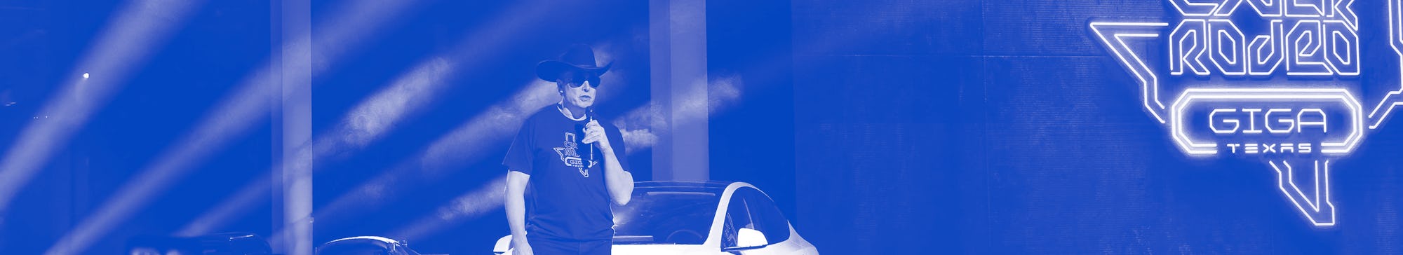 CEO of Tesla Motors Elon Musk speaks at the Tesla Giga Texas manufacturing "Cyber Rodeo" grand openi...