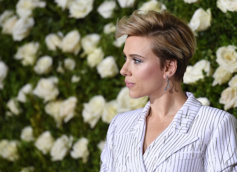 Scarlett Johansson attends the 2017 Tony Awards - Red Carpet at Radio City Music Hall on June 11, 20...