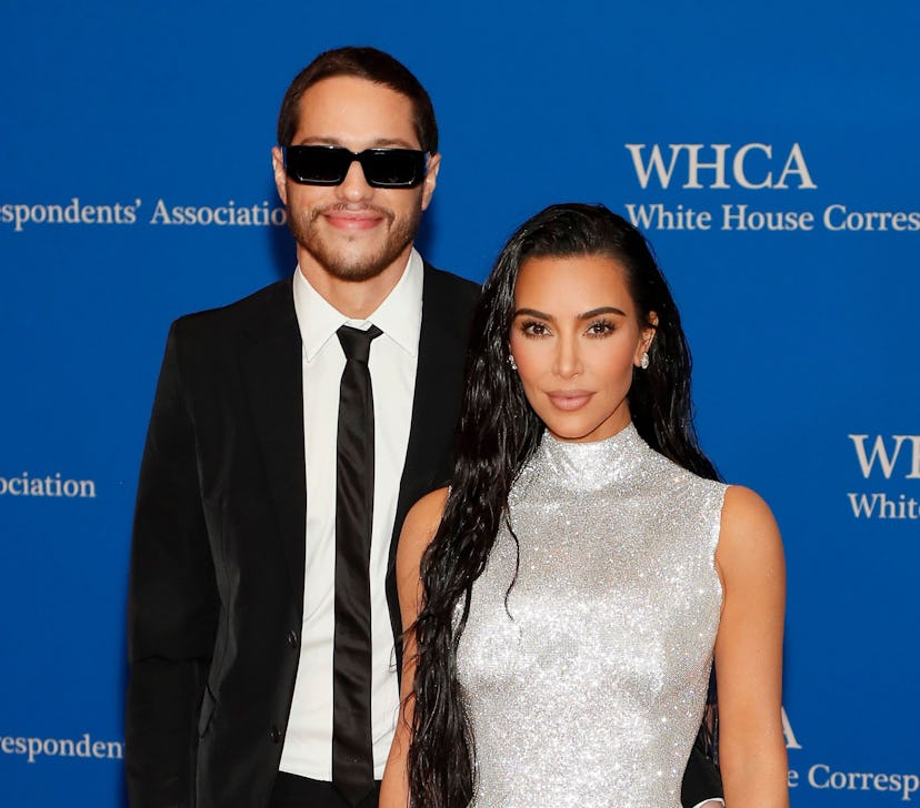 WASHINGTON, DC - APRIL 30: Pete Davidson and Kim Kardashian attend the 2022 White House Corresponden...