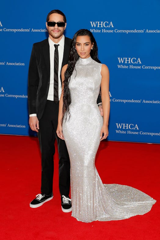 Pete Davidson and Kim Kardashian attend the 2022 White House Correspondents' Association Dinner at W...