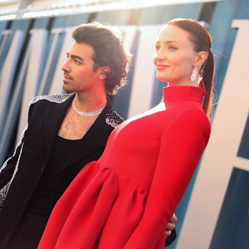 Joe Jonas and Sophie Turner at the Oscars. Turner just opened up about how motherhood has helped mak...